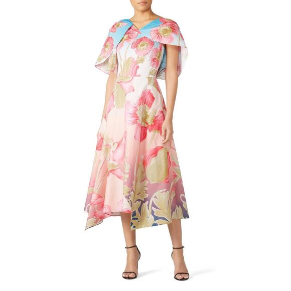 Peter Pilotto Blue & Pink Dress Size 8 hole and loose stitch